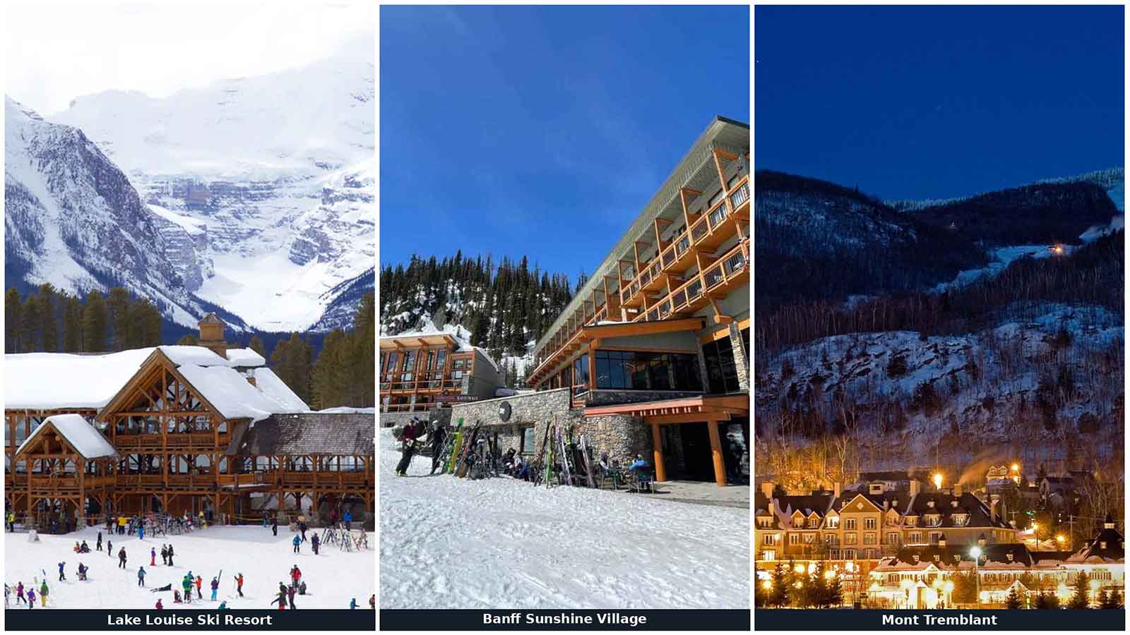 canadian ski resorts overview rockies and laurentian mountains