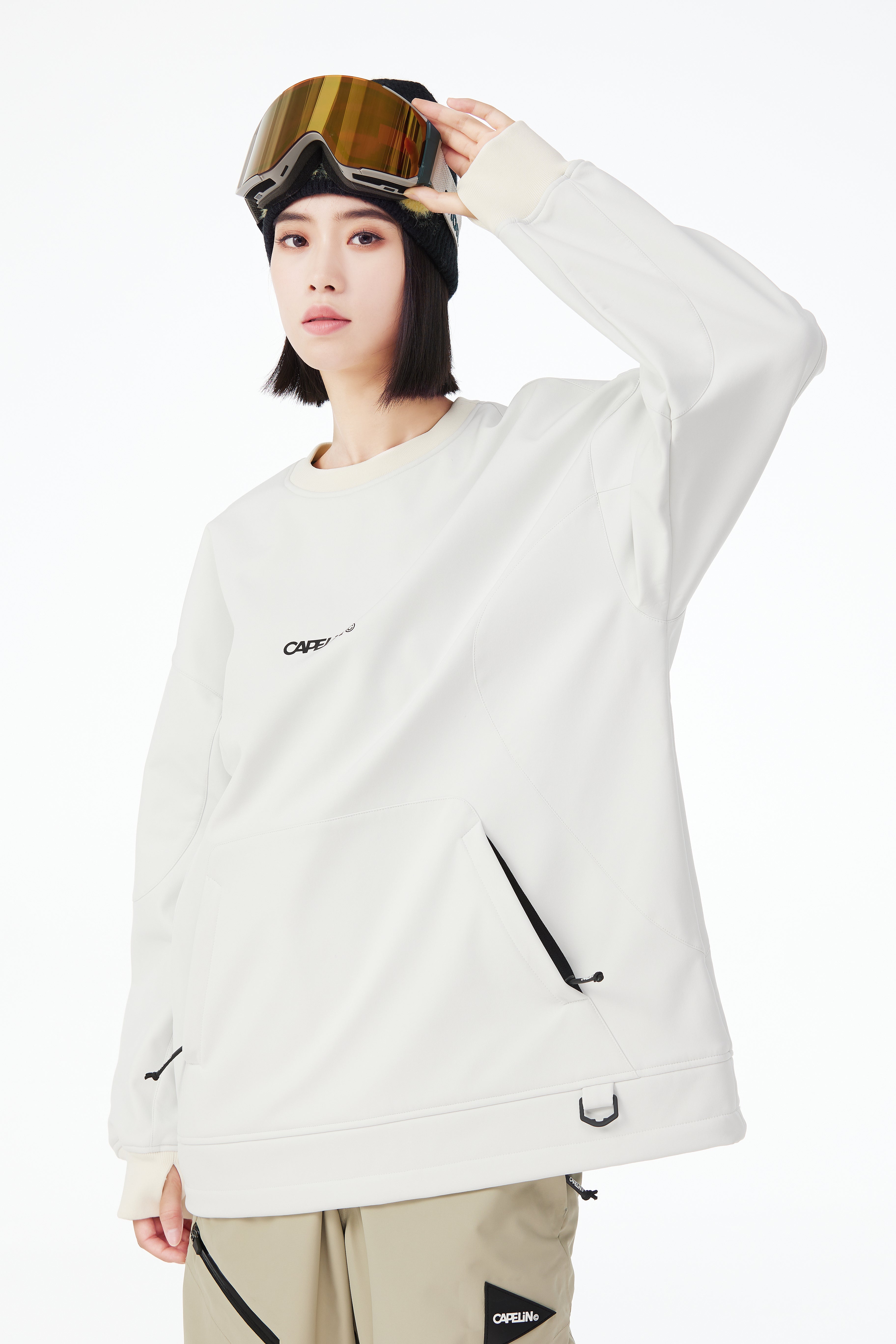 CAPELIN スノーボードウェア ホワイト/ブラック CAPELIN スノーボードウェア ホワイト/ブラック