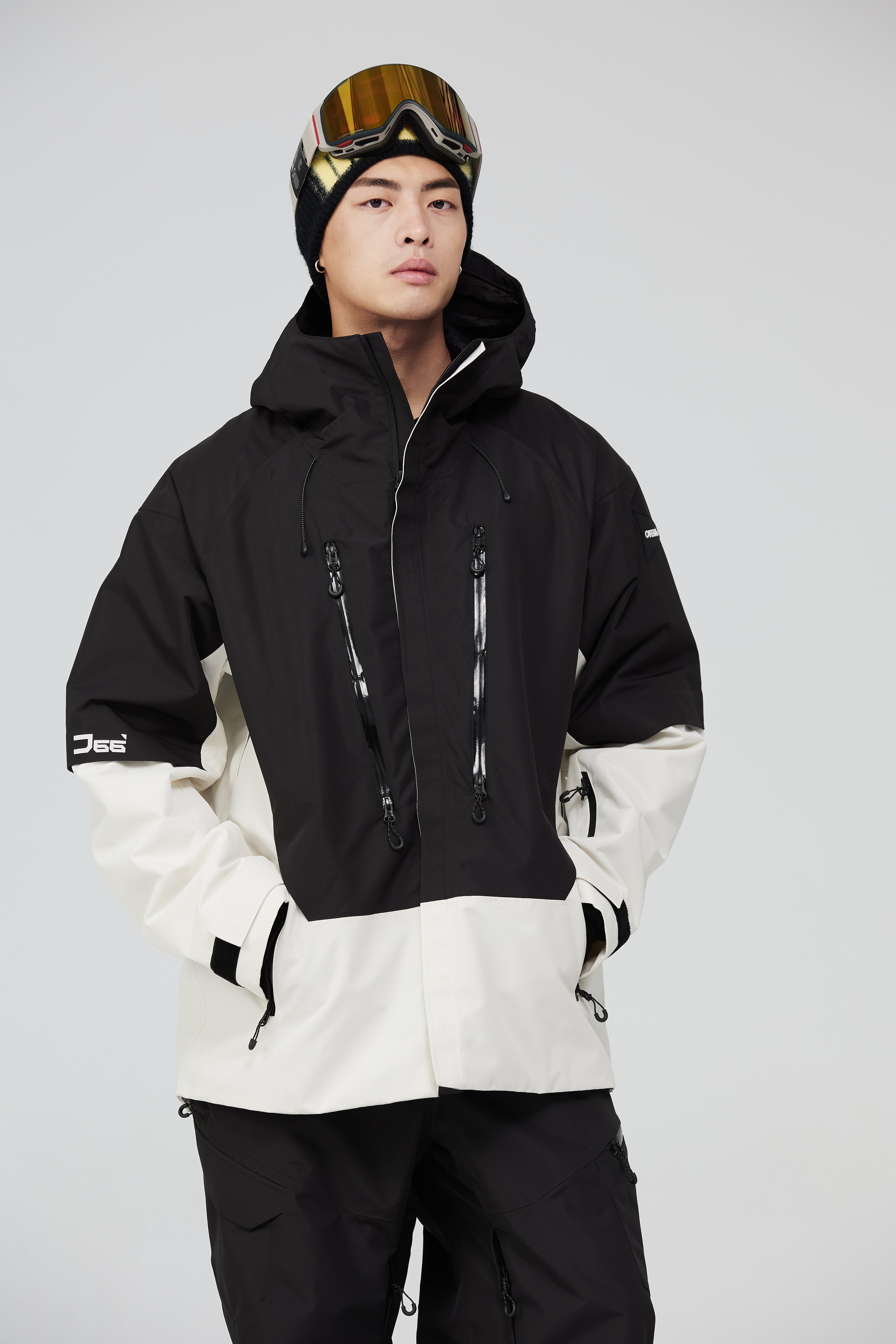CAPELIN スノーボードウェア ホワイト/ブラック Men's Link Snowboarding Jacket | CAPELIN CREW