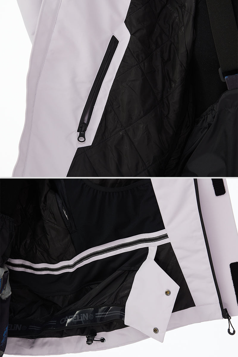 CAPELIN スノーボードウェア ホワイト/ブラック Waterproof Ski