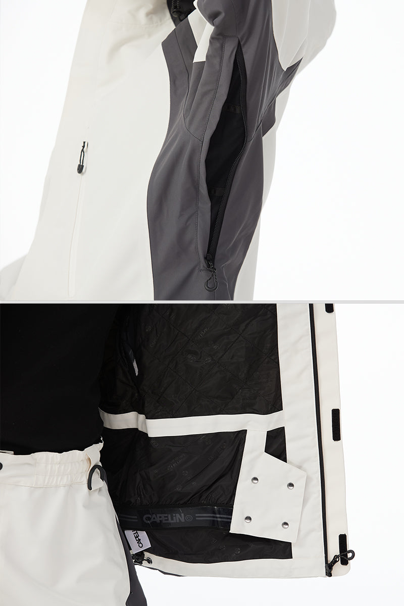 CAPELIN スノーボードウェア ホワイト/ブラック Flash Unisex Snowboarding Jacket