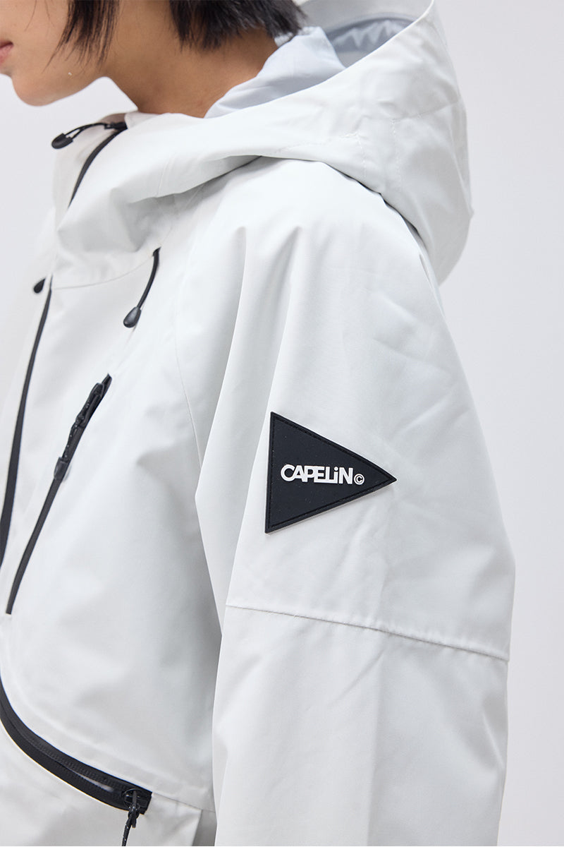 CAPELIN スノーボードウェア ホワイト/ブラック CAPELiN© クルー スノーボード、パーカー、ジャケット