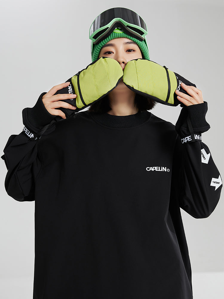 CAPELIN スノーボードウェア ホワイト/ブラック CAPELiN© クルー スノーボード、パーカー、ジャケット