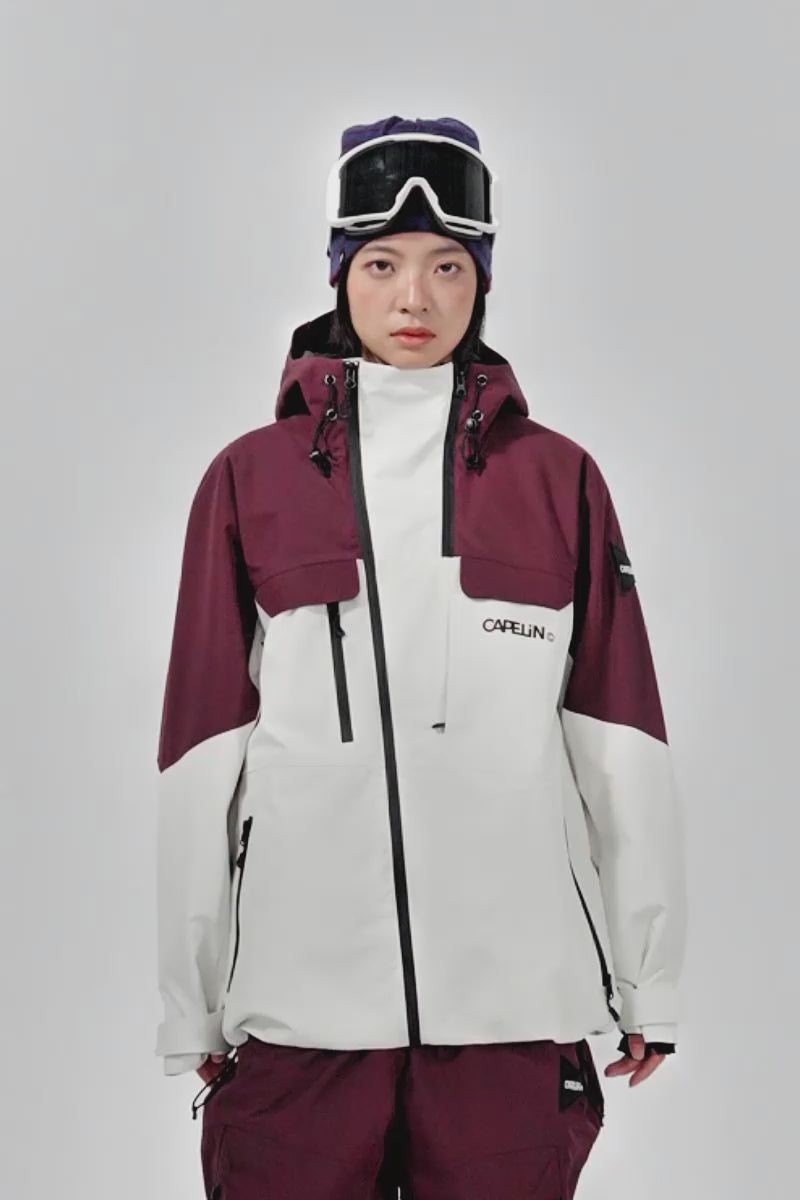 CAPELIN スノーボードウェア ホワイト/ブラック Blizzard Unisex Snowboard Jacket